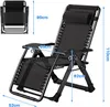 (Black ) Skládací lehátko s nastavitelným opěradlem - Náhled obrázku produktu 4