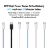 USB-C Ladekabel 1m – Gesleevtes USB-C auf USB-C 20W Produktbild-Vorschau 9