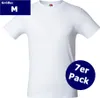 SET 7er Pack T-Shirt Größe M Herren T Shirts weis Fruit of Produktbild-Vorschau 2