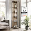 K-Möbel Glasvitrine stehend in Sonoma Eiche (176x37x33 cm) Produktbild-Vorschau 1