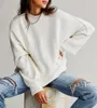 ASKSA Damen Pullover Langarm Rundhals Strickpullover Produktbild-Vorschau 3