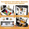 COSTWAY Detská kuchynka, drevená hracia súprava so Náhľad obrázku produktu 6