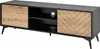 Wohnzimmer - Set Wohnwand DIAMOND 1 schwarz / evoke eiche Produktbild-Vorschau 2