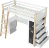 Łóżko loftowe Sweiko 90x200 cm, łóżko loftowe dla dzieci, Podgląd zdjęcia produktu 6