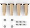 4x sossai Holzfüße rund - gerade Ausführung 12cm Buche Produktbild-Vorschau 1