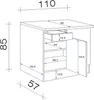 Flex Well Eckunterschrank Nano BxTxH 110 x 60 x 85 cm buche Produktbild-Vorschau 3