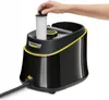 A hand is inserting a filter into a black and yellow Karcher steam cleaner. Podgląd zdjęcia produktu