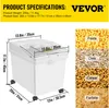 A product image showing a white storage container with dimensions and examples of food items it can store. Anteprima dell’immagine prodotto