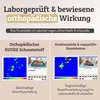 A comparison of orthopedic dog bed foam versus conventional dog beds, showing pressure point distribution via thermal imaging. Produktbild-Vorschau