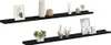 vidaXL Wandregale 2 Stk. Schwarz 115x9x3 cm Produktbild-Vorschau 4