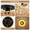 Stropné svetlo ratanová stropná lampa Ø28cm obývacia izba Náhľad obrázku produktu 3