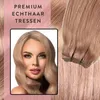hair2heart Premium Echthaar Tressen zum Einnähen Extensions Produktbild-Vorschau 2