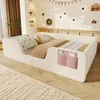 A child's bed with a fluffy beige exterior, decorated with stars and clouds on the wall. Náhľad obrázku produktu