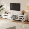 Merax TV skříňka 180x40x49 cm se 4 skříňkami a 8 kovovými Náhled obrázku produktu 2