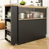 A modern bar table with storage, set in a home environment. Produktbild-Vorschau