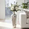 WOHNLING Vaso da pavimento in alluminio, 70 cm, argento. Anteprima dell’immagine prodotto 1