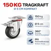 4er Set Schwerlastrollen mit Bremse – Lenkrollen bis 400 kg Produktbild-Vorschau 2
