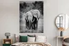 MuchoWow® Poster Elefanten in Kenia - schwarz und weiß Produktbild-Vorschau 4