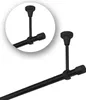 A black curtain rod with ceiling mounts and a close-up inset. Anteprima dell’immagine prodotto