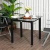SUGIFT Balkontisch Terrassentisch gehärtetes Glas, Produktbild-Vorschau 1