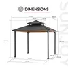 Diagram showing the dimensions of a gazebo. Náhled obrázku produktu