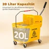 HOMCOM Carrello per la pulizia Secchio per la pulizia Anteprima dell’immagine prodotto 7