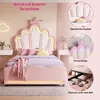 OYAJIA Kinderbett 90x200, Polsterbett für Mädchen Produktbild-Vorschau 3