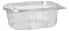 A clear plastic food container with a lid, shown from a slightly elevated side angle against a white background. Produktbild-Vorschau