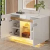 Buffet Merax avec éclairage LED, commode à tiroir et Voir les images du produit 3