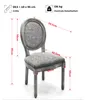 Ensemble de deux chaises de salle à manger en lin, avec Voir les images du produit 7