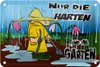 Blechschild Spruch 18x12cm nur die Harten sind im Garten Produktbild-Vorschau 2