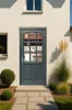 Porta d'ingresso in legno con vetro Alexa grigio antracite, Anteprima dell’immagine prodotto 1