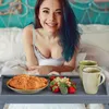 Relaxdays Betttablett Bambus, klappbare Beine, erhöhter Produktbild-Vorschau 6
