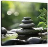 Leinwandbild Steine Natur Zen 30x30 Feeby Grün bild für die Produktbild-Vorschau 1