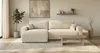 CORNERO Ecksofa mit schlaffunktion BERLIN links weiß Cord Produktbild-Vorschau 3