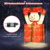 COSTWAY LED Schneemann in Geschenkbox, 115cm beleuchtete Produktbild-Vorschau 3