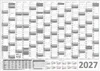 XXL Wandkalender Wandplaner 2027 grau (gerollt) DIN A0 Produktbild-Vorschau 1