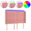 LED Kopfteil Rosa 147x16x118/128 cm Samt Produktbild-Vorschau 1