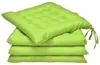 Beautissu 4er Set Stuhlkissen 40x40 mit Bändern Lea, Grün Produktbild-Vorschau 1