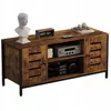 Mobile TV a 2 ante in stile vintage loft, marrone rustico, Anteprima dell’immagine prodotto 1