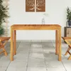 vidaXL Tavolo da pranzo da giardino 110x55x75 cm in legno Anteprima dell’immagine prodotto 3