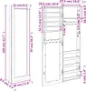 vidaXL Schmuckschrank mit Spiegel Wandmontage Weiß Produktbild-Vorschau 8