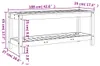 vidaXL Zahradní lavice bílá 108x35x45 cm z masivního Náhled obrázku produktu 8