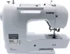 A white Brother sewing machine is shown from a side angle against a white background. Produktbild-Vorschau