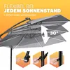 KINGSLEEVE® Ampelschirm LED Beleuchtung UV Schutz 80+ Solar Produktbild-Vorschau 6