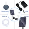 A collage of images showing the components of a solar-powered pond aerator. Produktbild-Vorschau