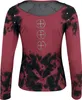 Rock Rebel by EMP Damen rot/schwarzes Langarmshirt mit Produktbild-Vorschau 2