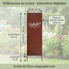 Paravento da Giardino in Acciaio Arrugginito « Willkommen » Anteprima dell’immagine prodotto 2