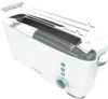 A white toaster with a chrome rack on top, set against a white background. Voir les images du produit