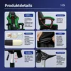 A collage of images detailing the features of a gaming chair. Produktbild-Vorschau